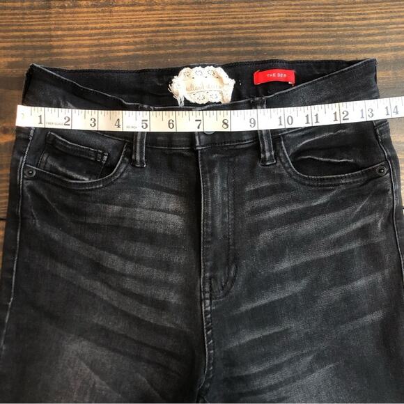 Altar’d State Jeans Women’s Sz 27 High Rise Grunge Black Stretch Deb Boho Hippie - Picture 6 of 12